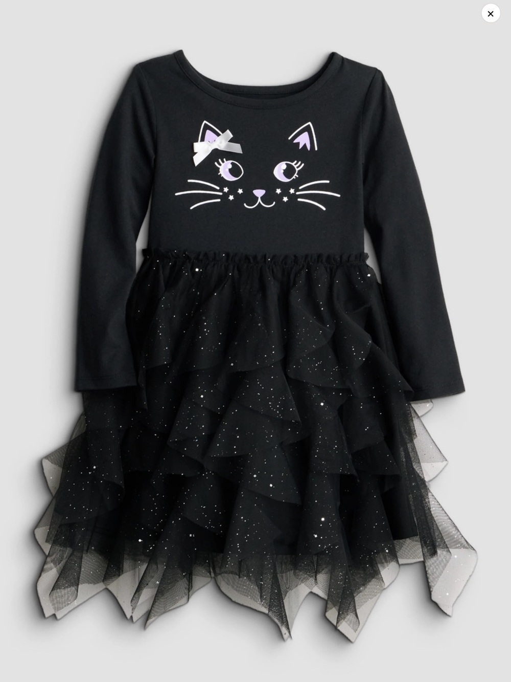 jumping beans Black Cat Tutu Dress with Purple Accents size 12 NWT